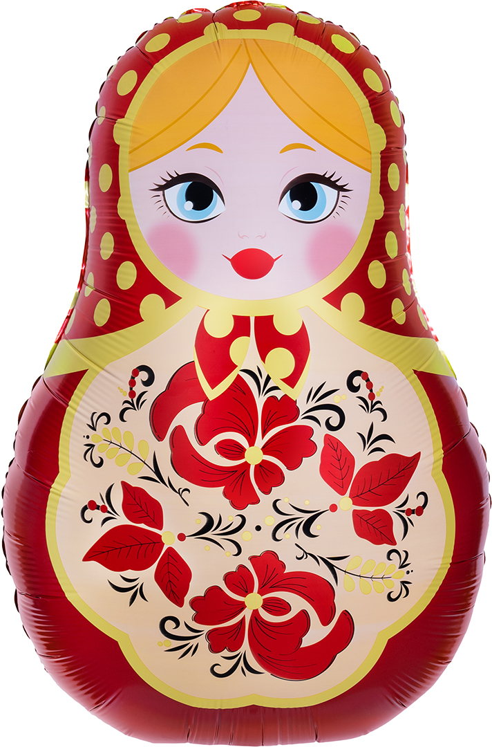Шар (42''/107 см) Фигура, Матрешка, 1 шт. в уп.