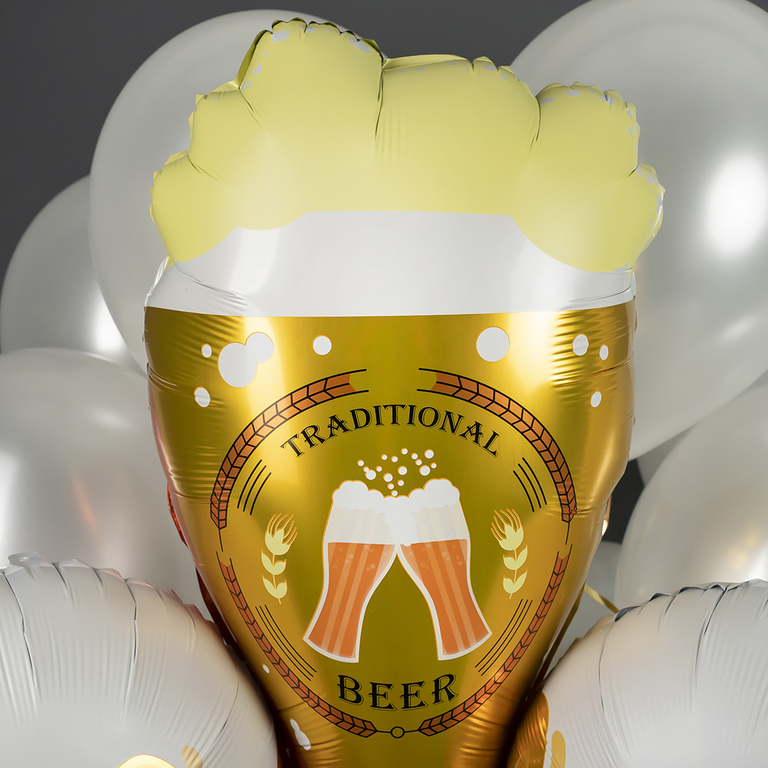 Шар (31''/79 см) Фигура, Кружка пива, 1 шт. в уп.